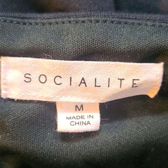 Socialite Dark Green Strapless Midi-Dress with Side Cut-outs, Size Medium - Picture 8 of 9